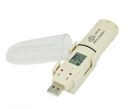 Даталоггер температури USB Benetech GM1366 -30 до +80°C Пластик Чорний 61440 вимірювань