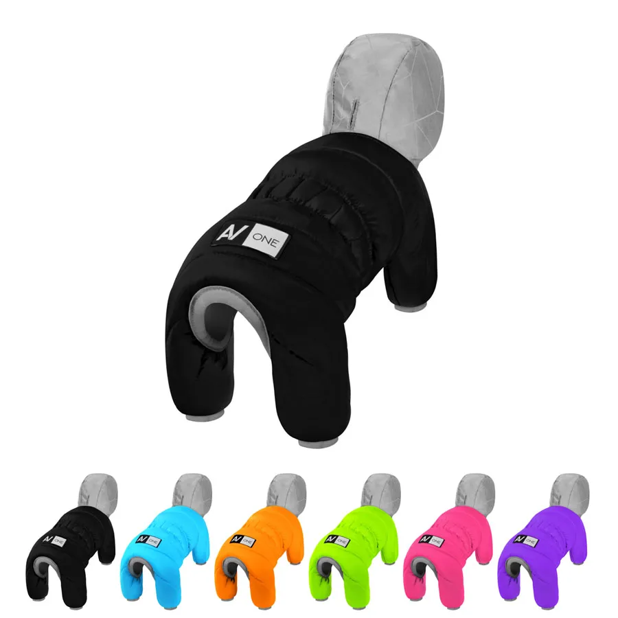Комбинезон для собак утепленный M47 нейлоновый черный 44-47 см