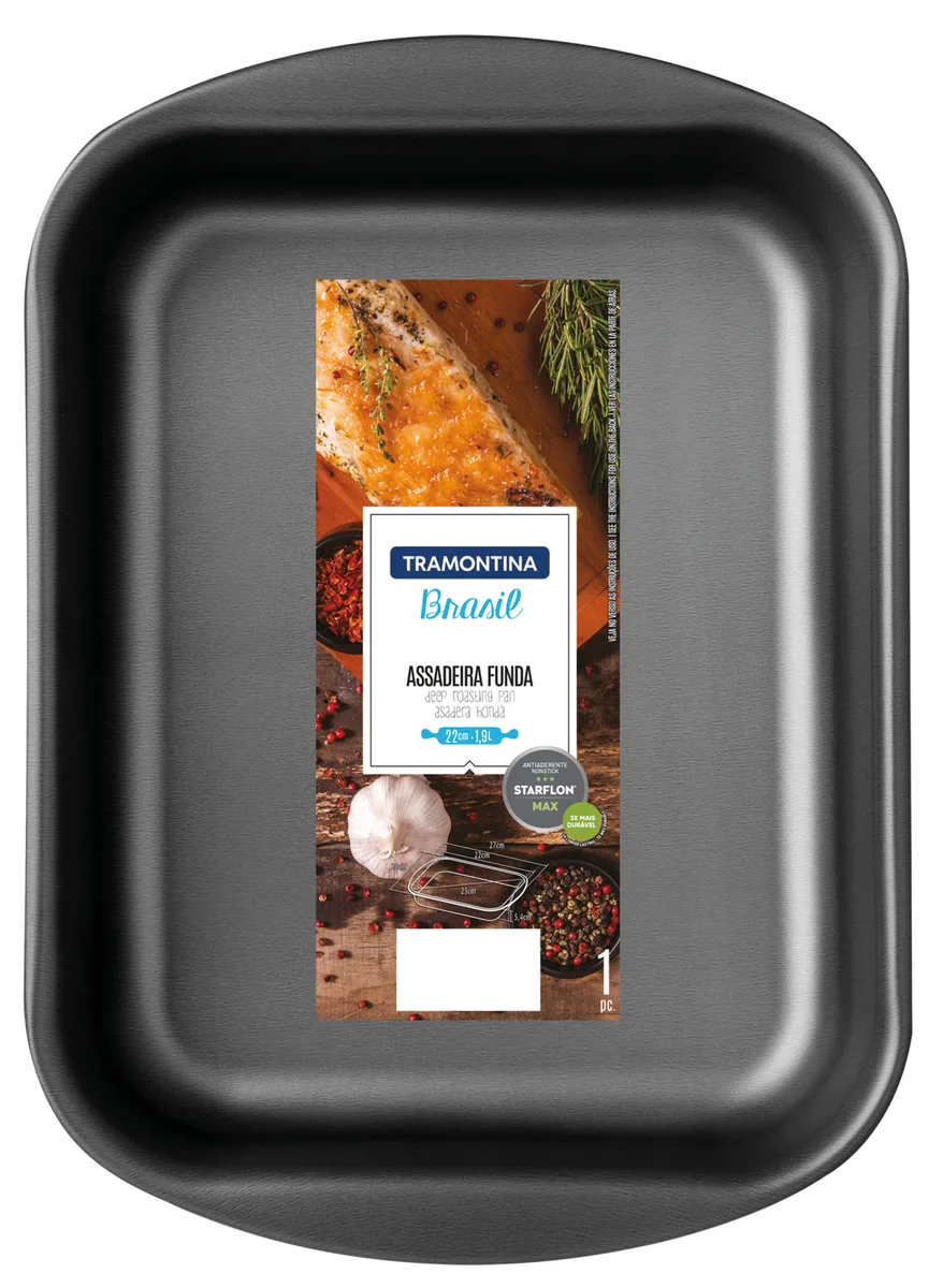 Форма Tramontina алюмінієва прямокутна 27,3х20 см антипригарна