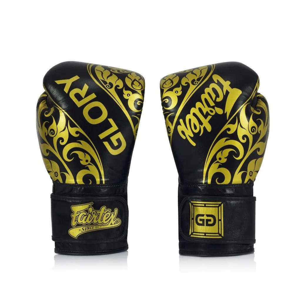 Боксерські рукавиці Fairtex натуральна шкіра 16 унцій чорні