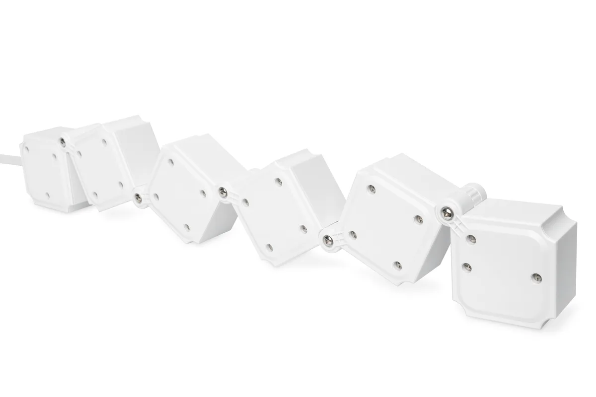 Блок розеток DIGITUS Flexible, 4xSchuko 16A, 2xUSB 2.4A, выключатель