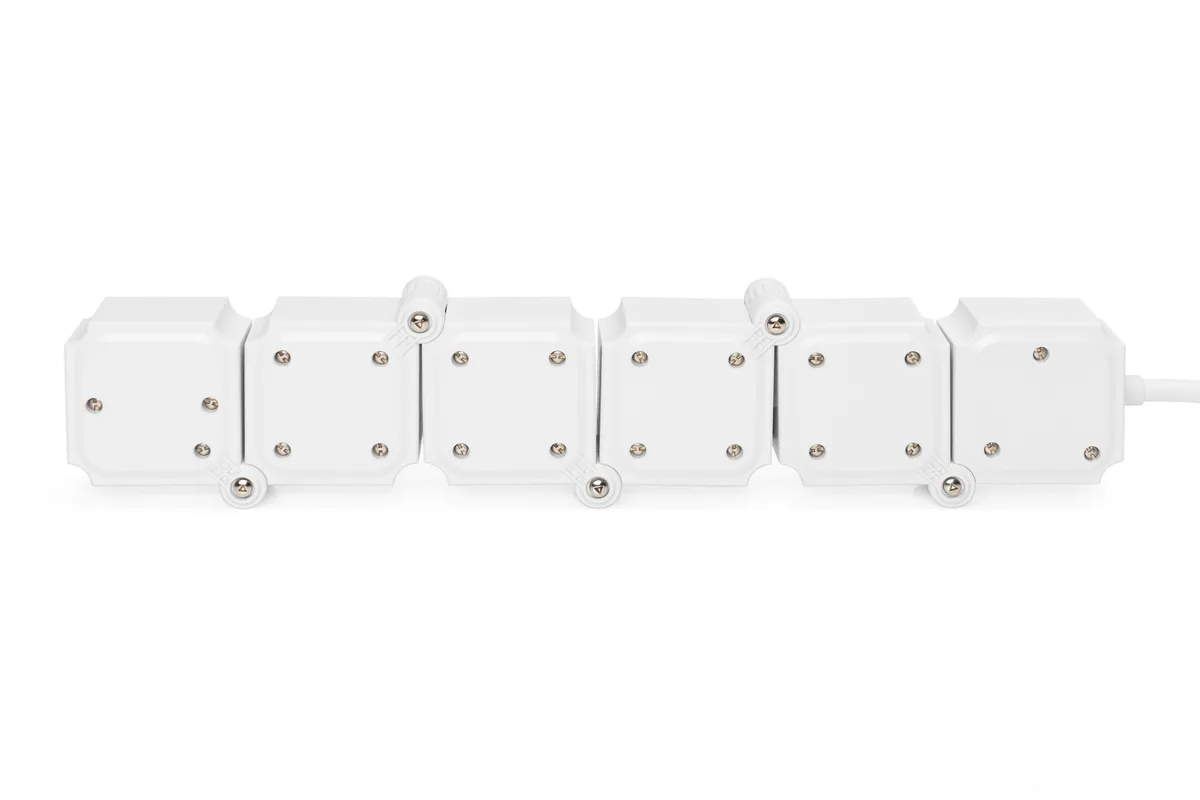 Блок розеток DIGITUS Flexible, 4xSchuko 16A, 2xUSB 2.4A, выключатель