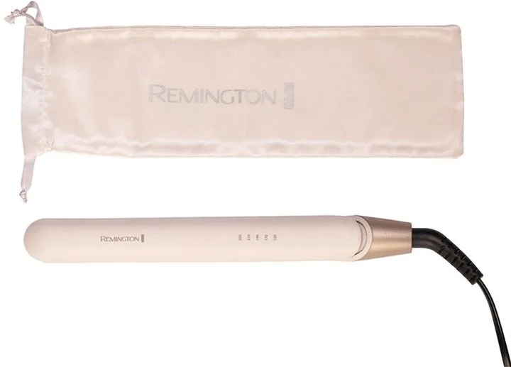 Випрямляч Remington Shea Soft, потужність понад 300 Вт, 5 температурних режимів (150-230°C), керамічне покриття, білий з золотими