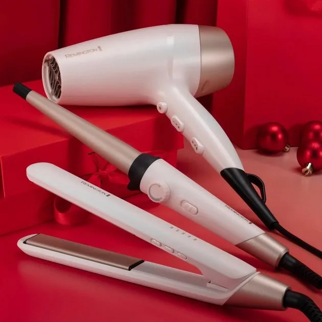 Випрямляч Remington Shea Soft, потужність понад 300 Вт, 5 температурних режимів (150-230°C), керамічне покриття, білий з золотими