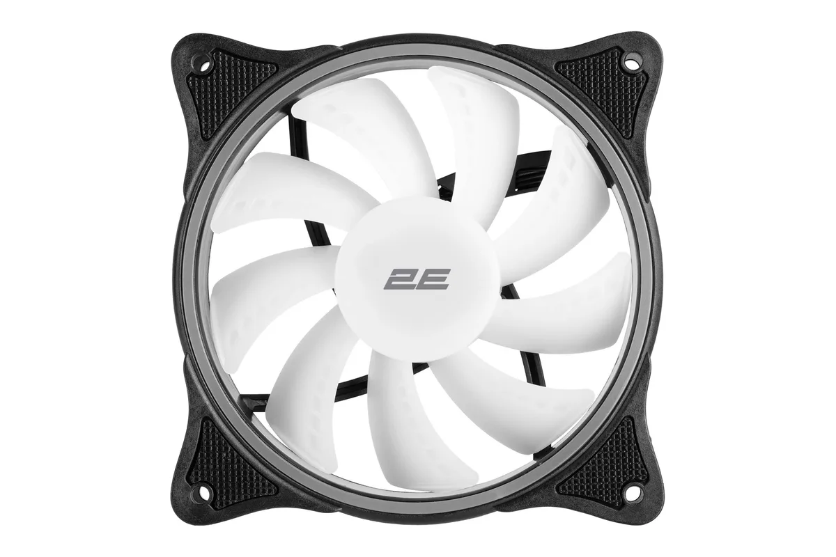 Корпусний вентилятор 2E GAMING F120OI-ARGB, 120мм, 1200rpm, 3pin, 3pin +5VARGB, 25.3dBa, чорний