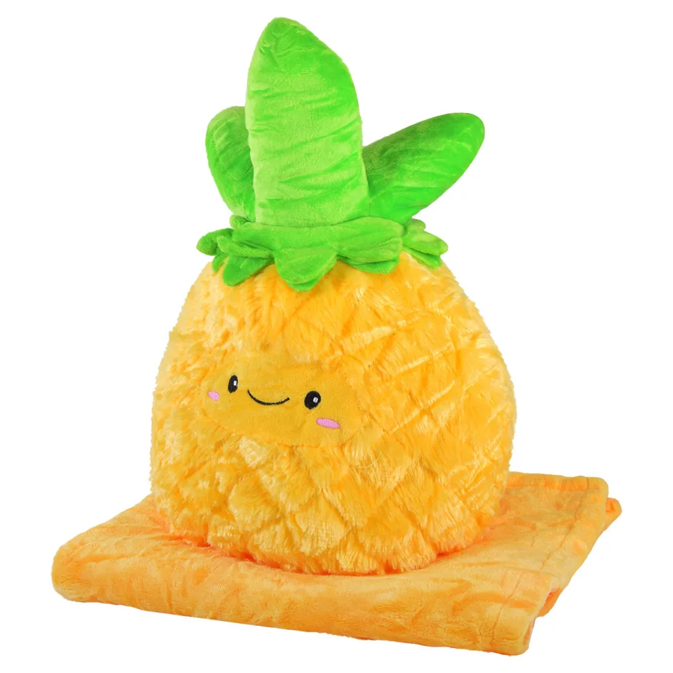М'яка іграшка A-Toys Ананас плед 80х120 см плюш 45 см жовта