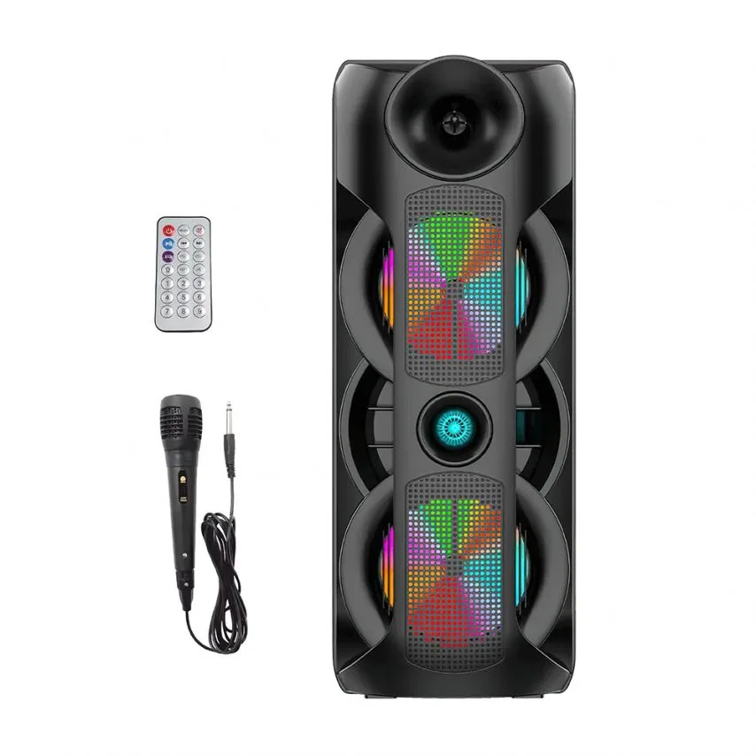 Портативна колонка Bluetooth 40W 2 динаміка 4500mAh чорна