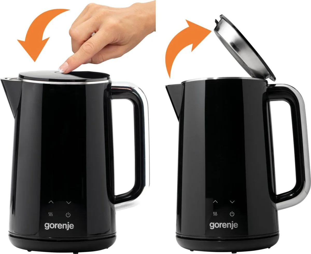 Електрочайник Gorenje 1,7 л Пластик Метал Чорний 2200 Вт