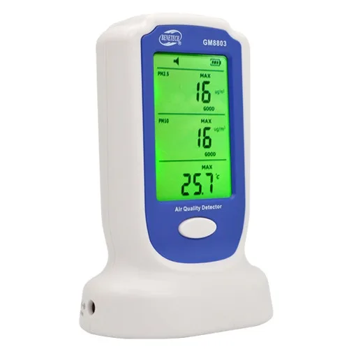 Датчик якості повітря Benetech PM2,5 PM10 0-50°C портативний пластик чорний