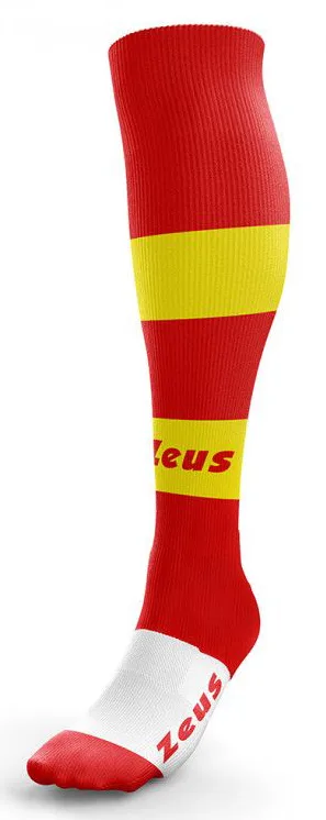 Гетри Zeus поліамід 34-39 червоний жовтий білий чоловічі
