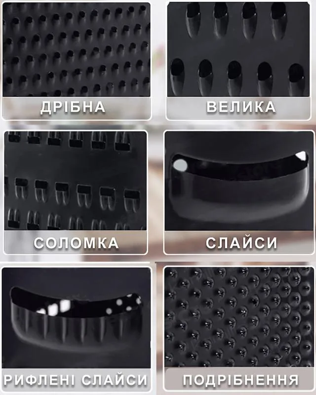 Терка Ofenbach Grattugia 6-гранна з нержавіючої сталі з non-stick покриттям та силіконовою основою