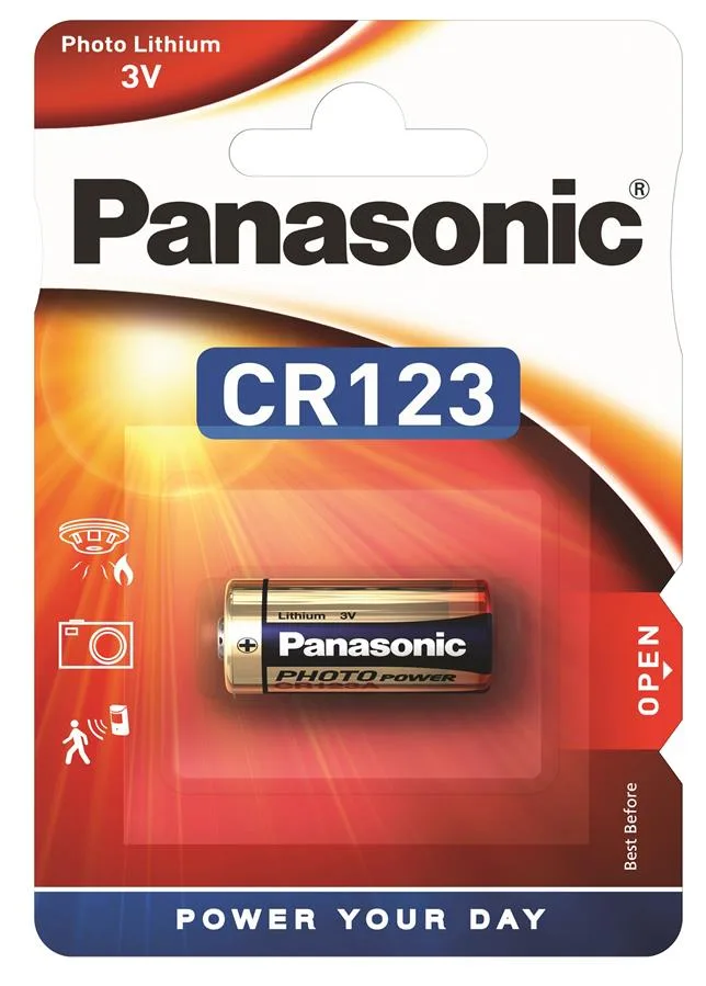 Батарейка Panasonic літієва CR123 блістер, 1 шт.