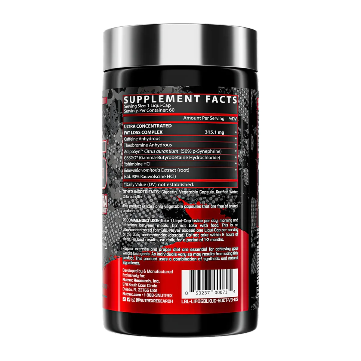 Nutrex Lipo-6 Black UC Жиросжигатель 60 капсул на українську мову буде: 

Nutrex Lipo-6 Black UC Жироспалювач 60 капсул.