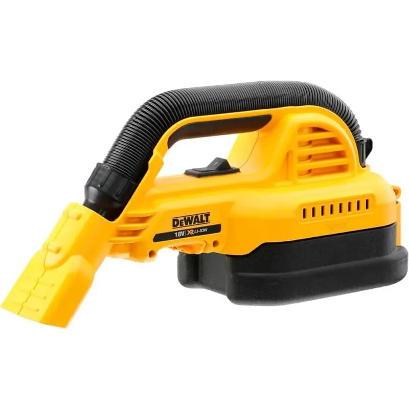 Акумуляторний пилосос DeWalt 18В XR Li-ion, контейнер 1 л, продуктивність 954 л/хв, вага 1.8 кг, без батареї та зарядного пристрою
