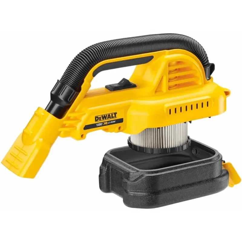 Акумуляторний пилосос DeWalt 18В XR Li-ion, контейнер 1 л, продуктивність 954 л/хв, вага 1.8 кг, без батареї та зарядного пристрою