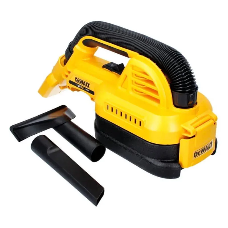 Акумуляторний пилосос DeWalt 18В XR Li-ion, контейнер 1 л, продуктивність 954 л/хв, вага 1.8 кг, без батареї та зарядного пристрою