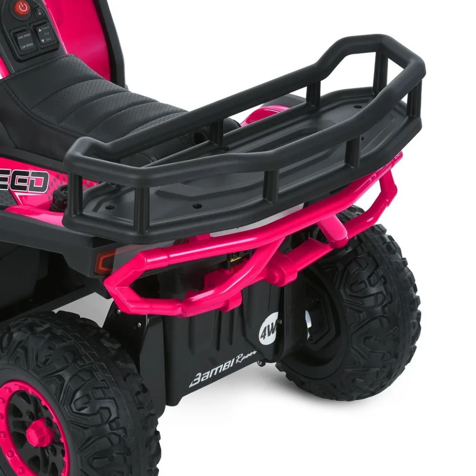 Детский квадроцикл 4WD Bambi Racer 24V с музыкой для детей от 3 лет 87х47х57 см пластик разные цвета