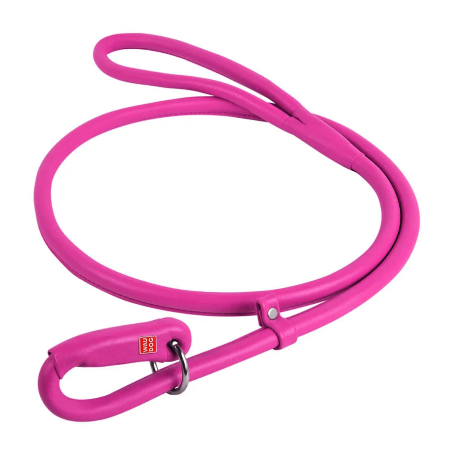 Повідець-зашморг WAUDOG GLAMOUR 13мм x 183см шкіра L-XL рожевий