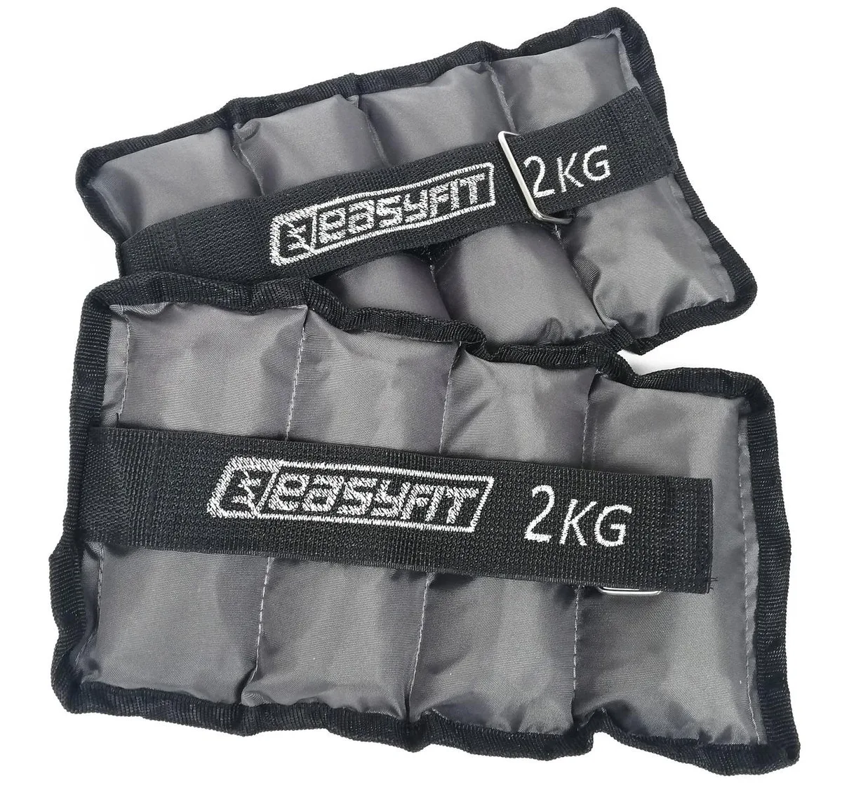 Утяжелики EasyFit Metal 2 кг сталь 26,5х15,5 см чорні