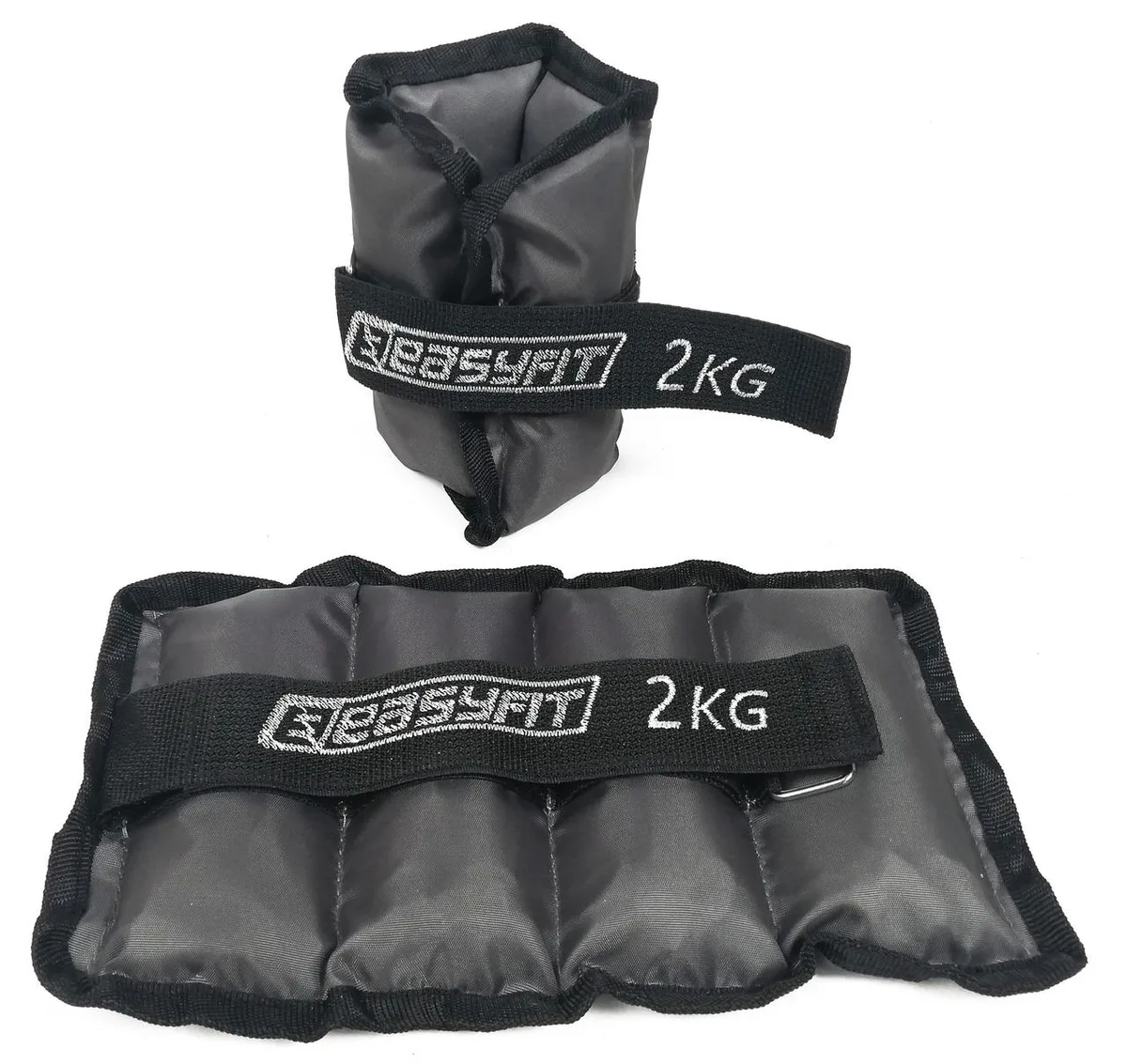 Утяжелики EasyFit Metal 2 кг сталь 26,5х15,5 см чорні