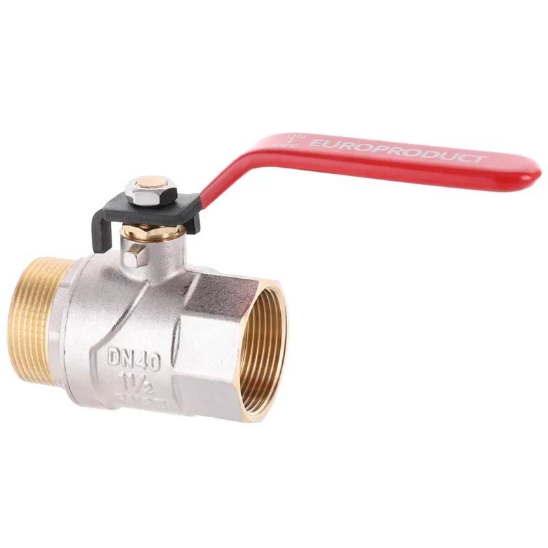 Кран шаровой Europroduct латунь 1 1/2" стальной