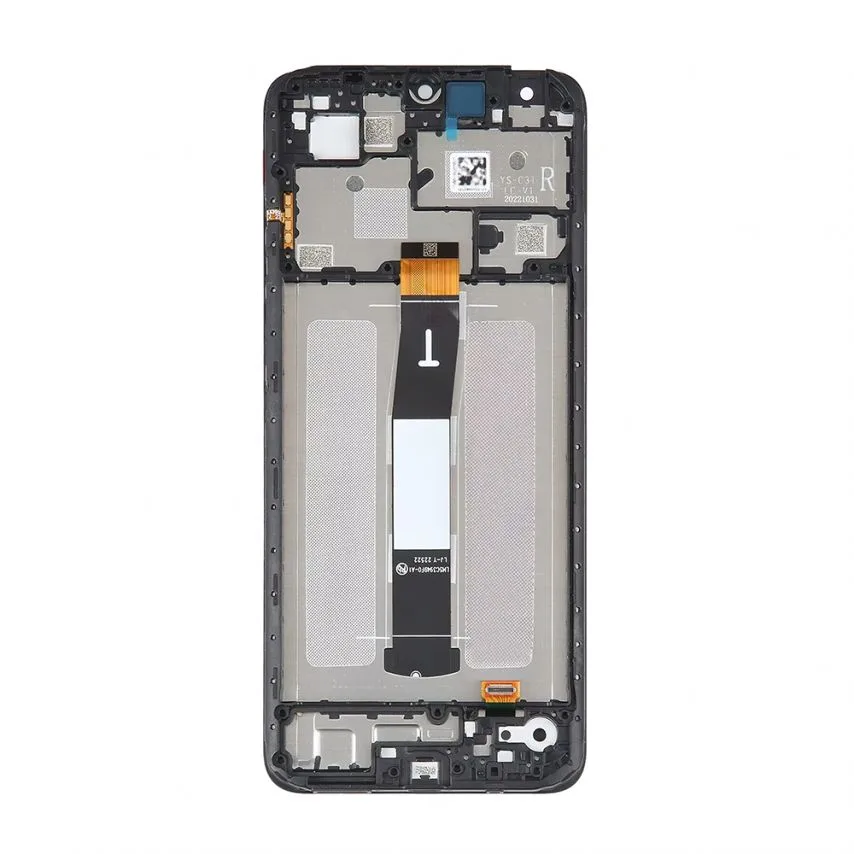 Дисплей IPS 6,5 дюймов для Xiaomi Redmi 12C черный с сенсором и рамкой Original Quality.