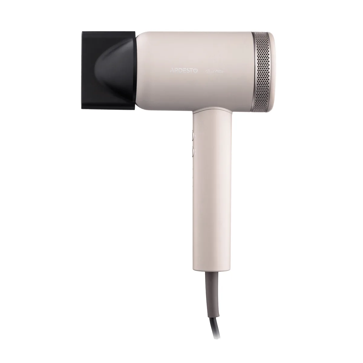 Фен ARDESTO Pearl Cream HD-Y702PERL, 1500-1800Вт, 3 швидкості, 3 температурні режими, магнітні насадки, бежевого кольору.