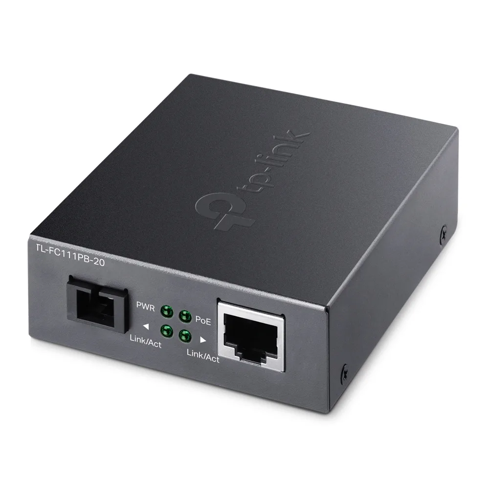 Медиаконвертер TP-LINK TL-FC111B-20 1xFE, 100Base-LX, SM, WDM, 20км, SC. PoE.