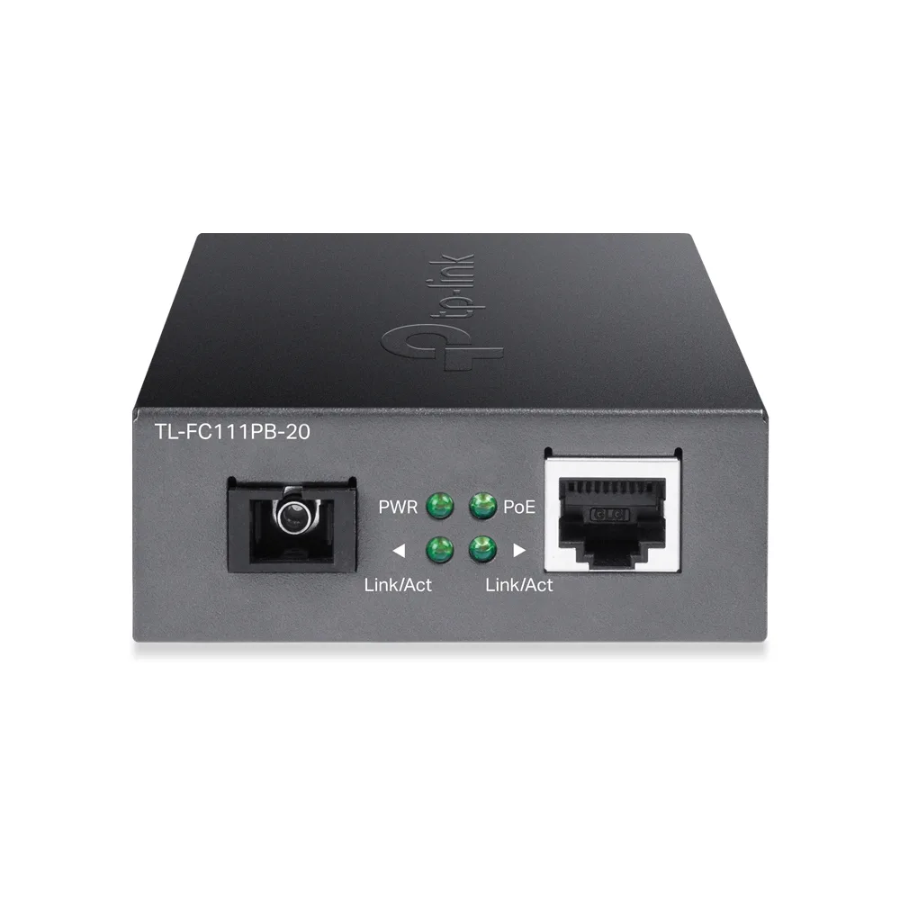 Медиаконвертер TP-LINK TL-FC111B-20 1xFE, 100Base-LX, SM, WDM, 20км, SC. PoE.