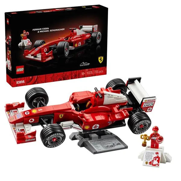 LEGO Icons Ferrari F2004 Конструктор 735 деталей Червоний