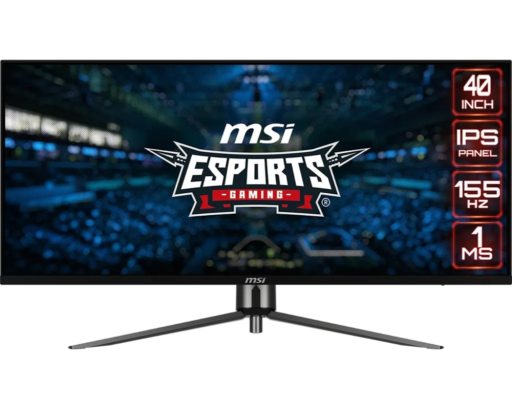 Монитор MSI 40" MAG401QR 2xHDMI, DP, USB-C, 2xUSB, Audio, IPS, 3440x1440, 21:9, 155Hz, 1ms, sRGB 118%, AdaptiveSync, HDR400.