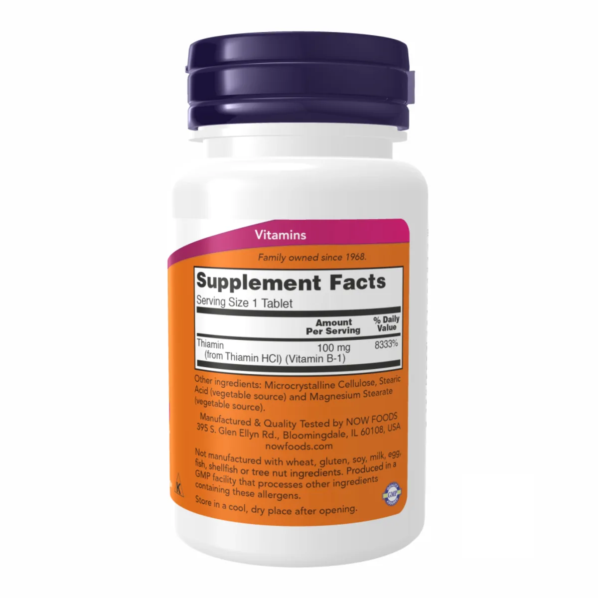 Витамин B1 100mg Now Foods 100 таблеток для энергетического обмена