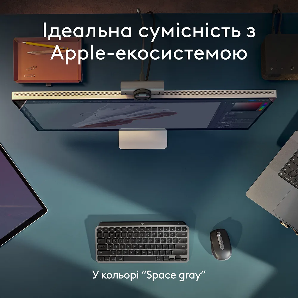 Миша Logitech оптична середня бездротова Bluetooth 8000 dpi сірий