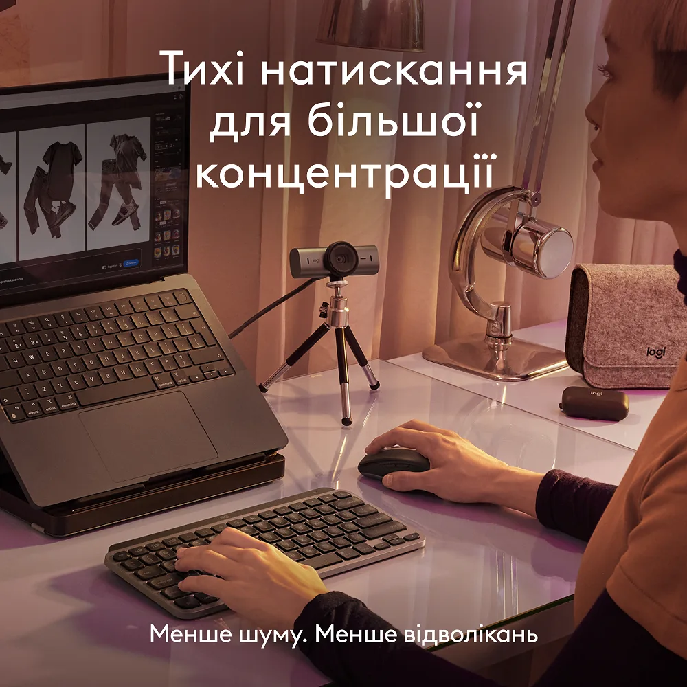 Миша Logitech оптична середня бездротова Bluetooth 8000 dpi сірий