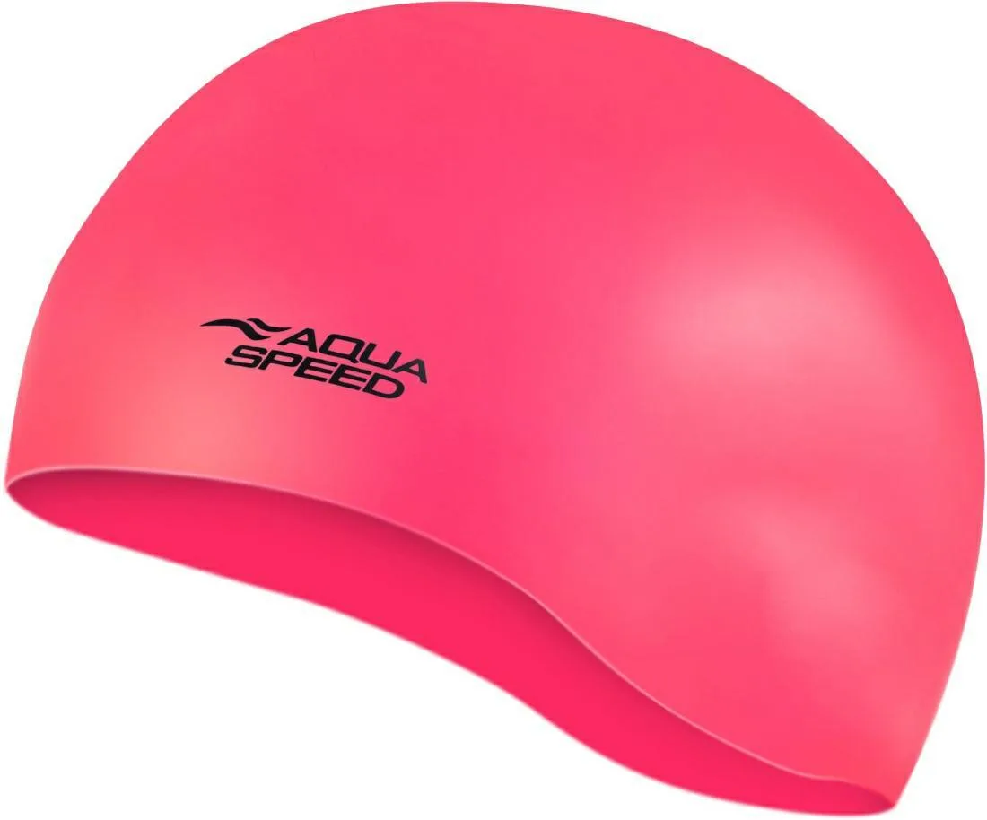 Шапка для плавання AQUA SPEED силіконова OSFM рожевий