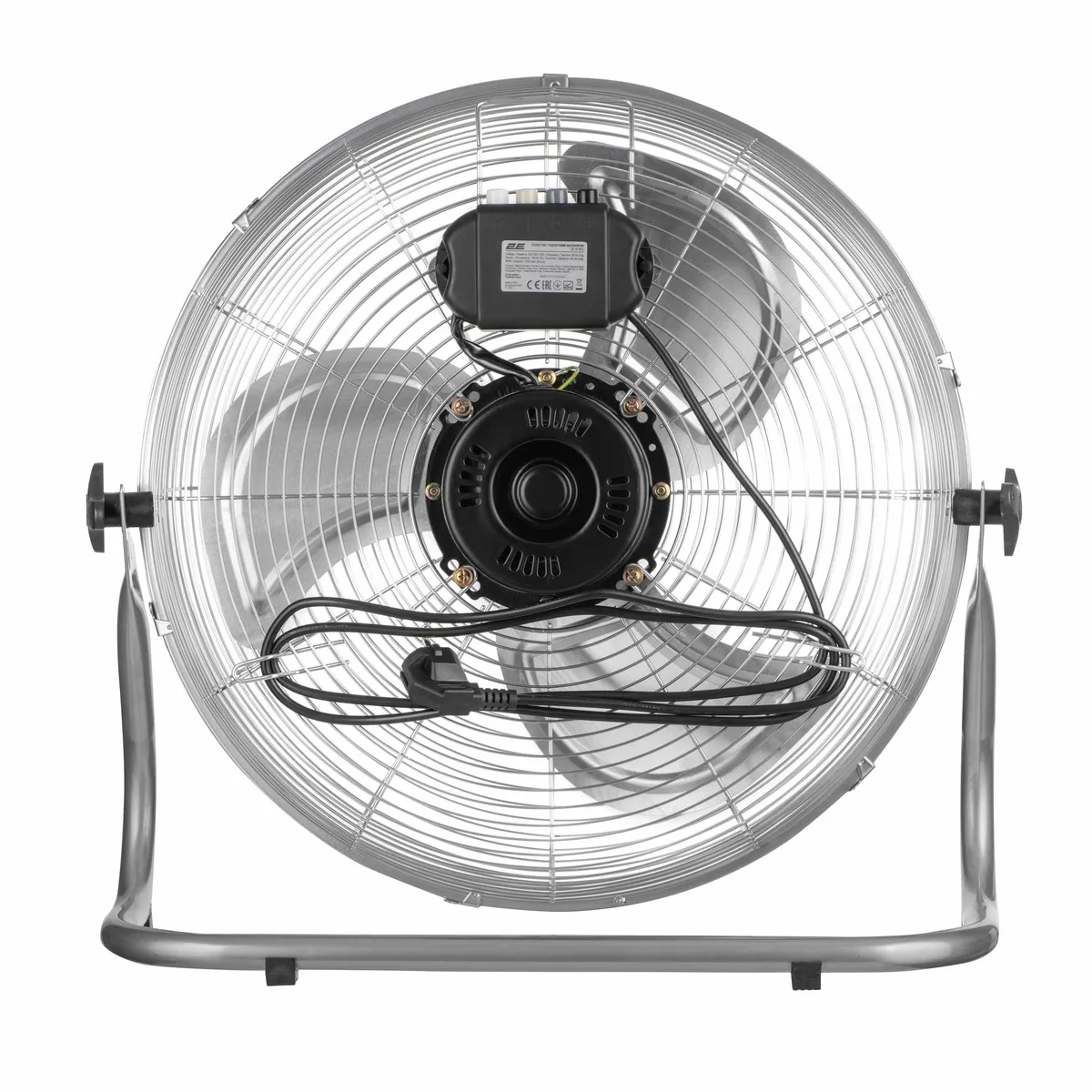 Підлоговий вентилятор 2E PowerWind 45C професійний, 45 см, 100 Вт, з кнопковим управлінням, двигун з 100% міді, сріблястий.