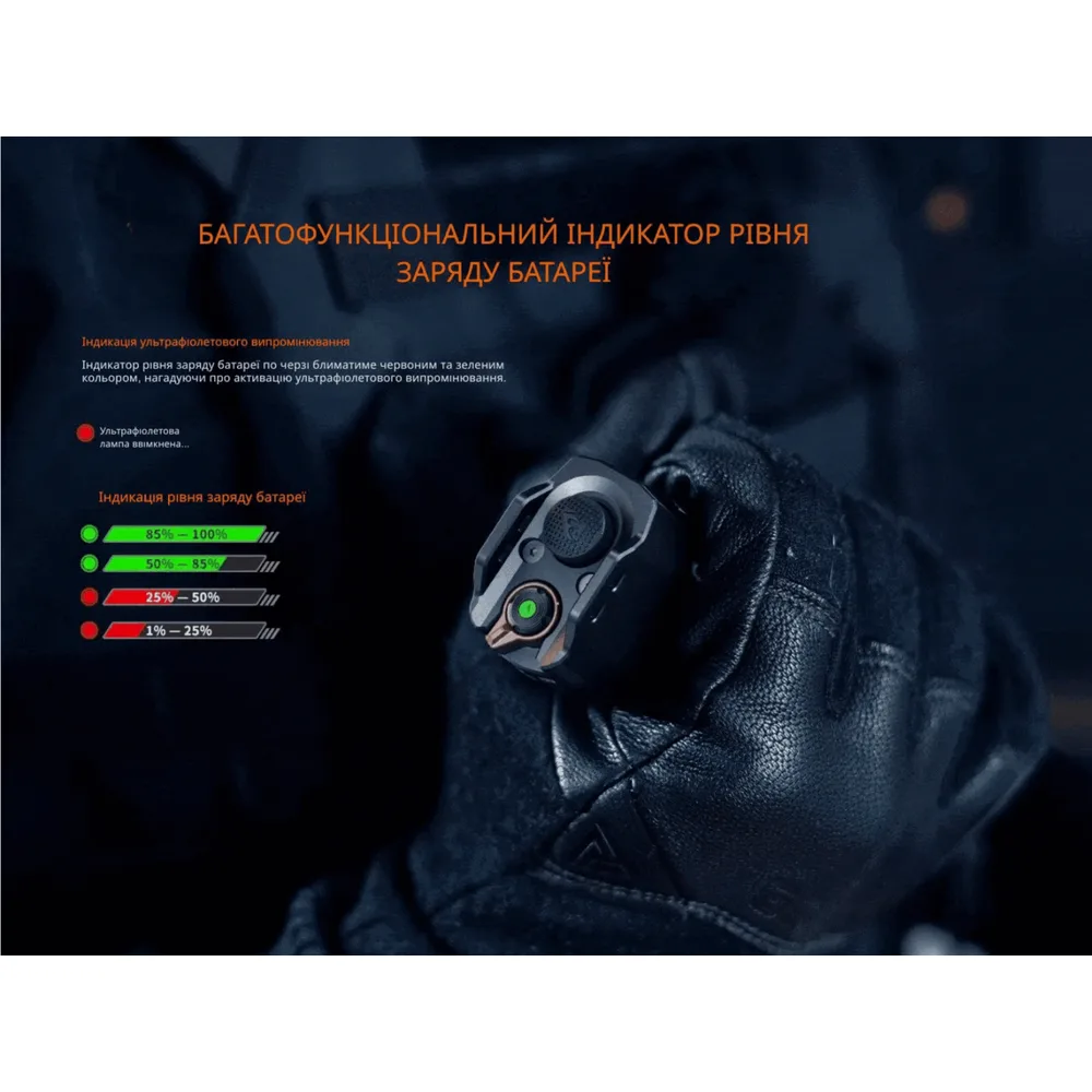 Ліхтар тактичний Fenix алюмінієвий 154х43 мм білий УФ 5800 лм