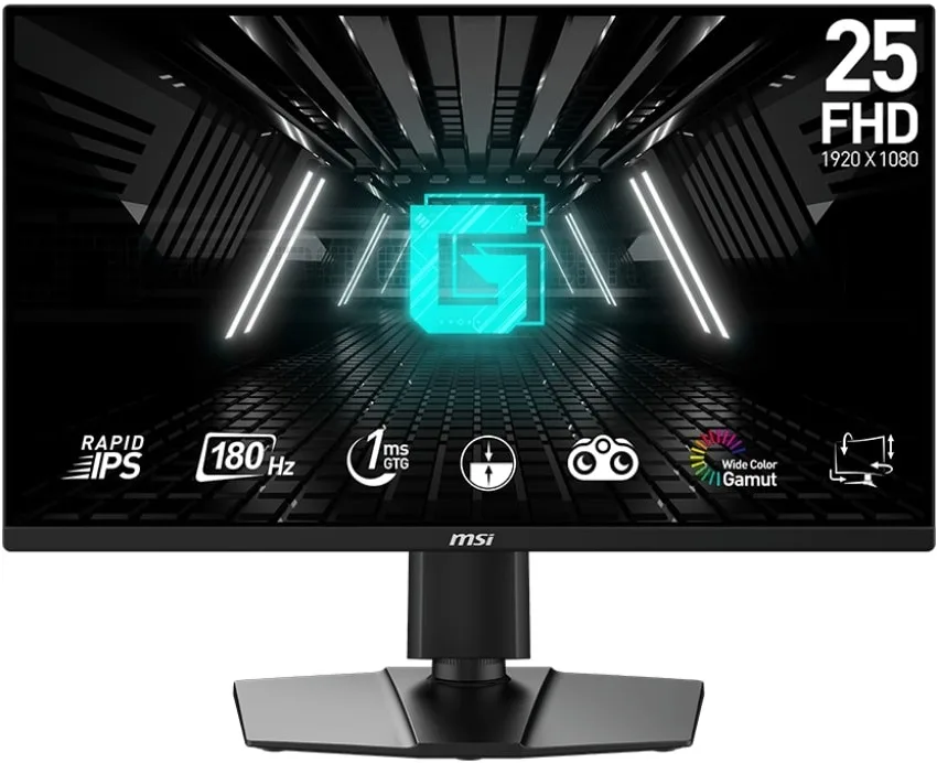 Монітор MSI IPS 24.5" 180Hz 1ms FreeSync sRGB 99% чорний