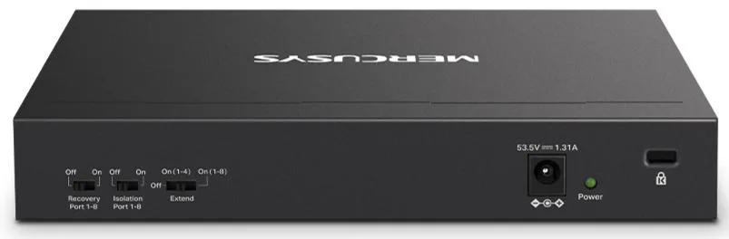 Комутатор MERCUSYS MS110P 10xFE (8xPoE), 65Вт, Некерований