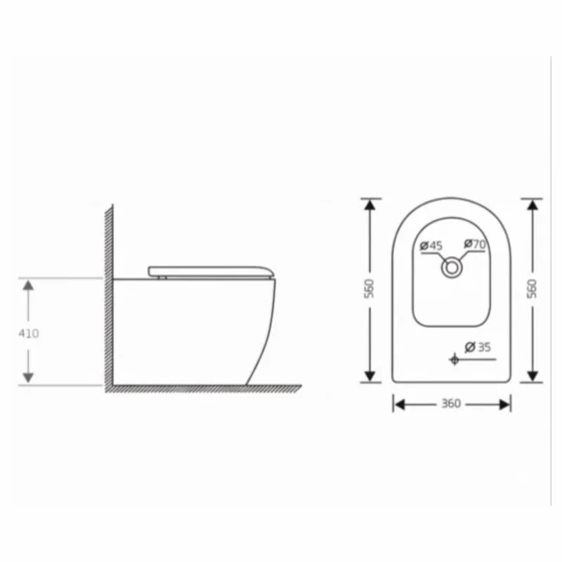 Біде підлогове Qtap Jay 560x360x410 мм керамічне біле