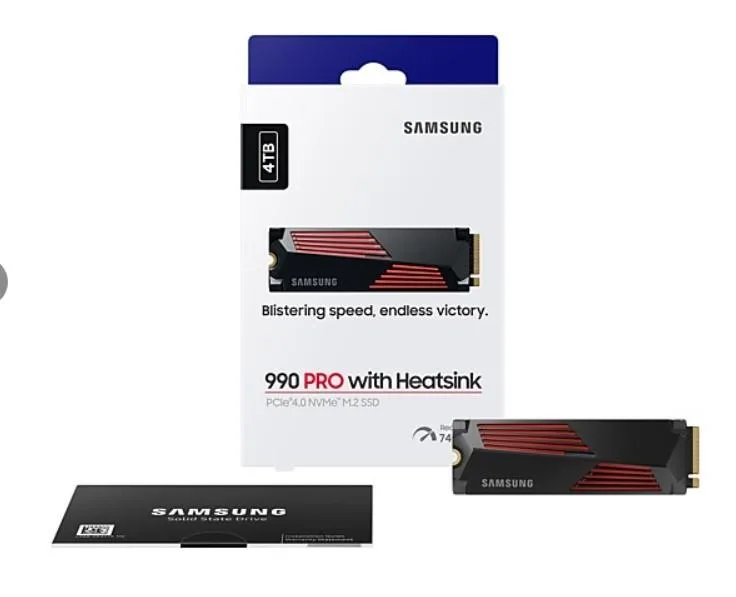 Накопичувач SSD Samsung M.2 4TB PCIe 4.0 3D NAND з радіатором
