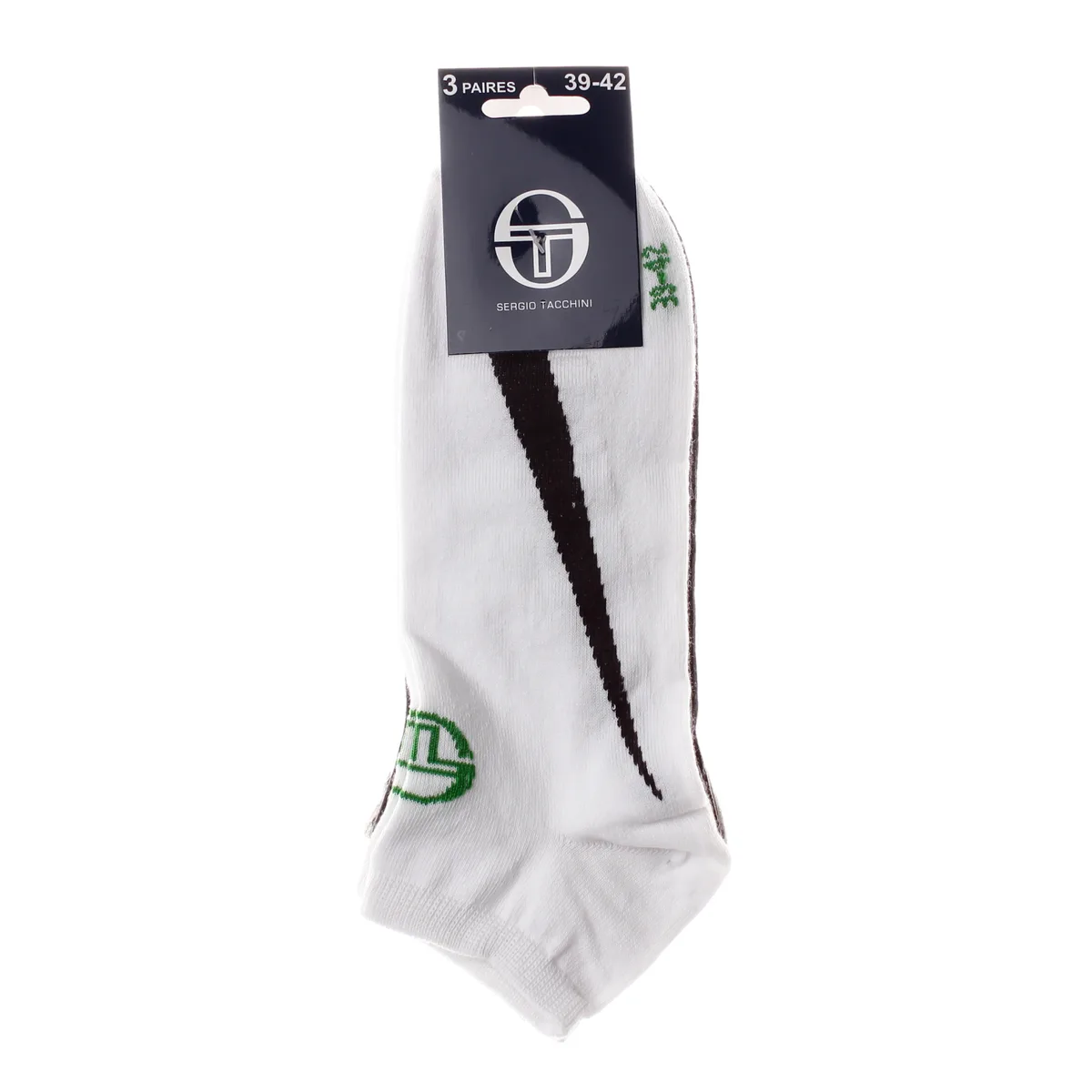 Шкарпетки Sergio Tacchini 73% бавовна 43-46 білий сірий 3 пари