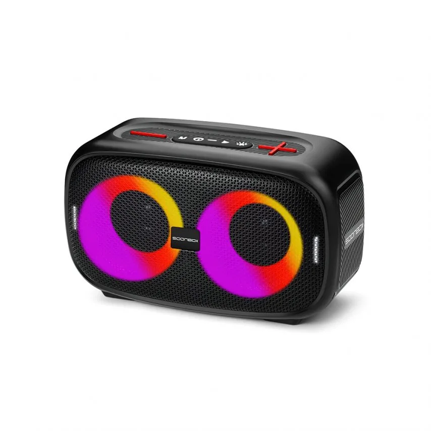 Портативна колонка Soonbox 20W Bluetooth 5.0 чорна 2 динаміки 2400mAh