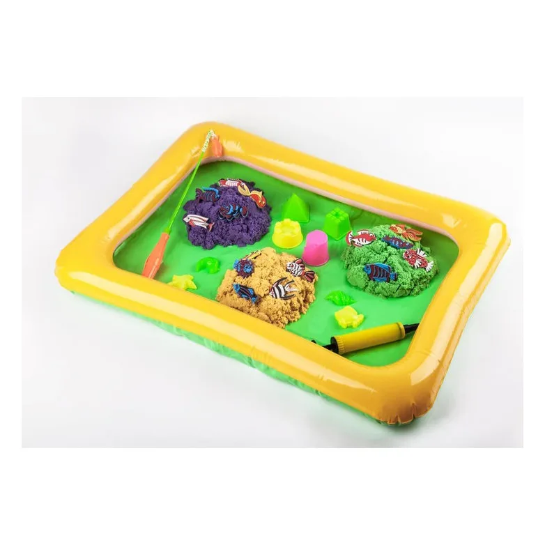 Кінетичний пісок 3 кольори 1 кг Danko Toys для творчості та гри Класна риболовля