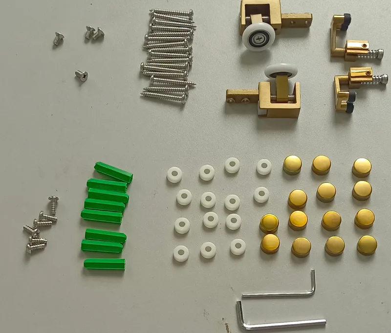 Душова кабіна Koer 90x90 без піддону гартоване скло 6 мм матове золото