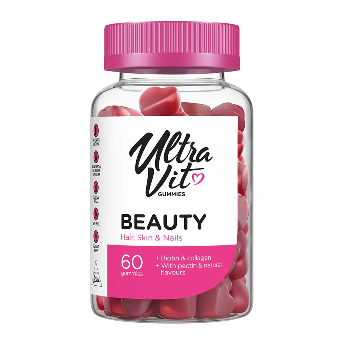 Жувальні вітаміни VPLab Beauty Hair Skin Nails 60 гумок зі смаком ягід