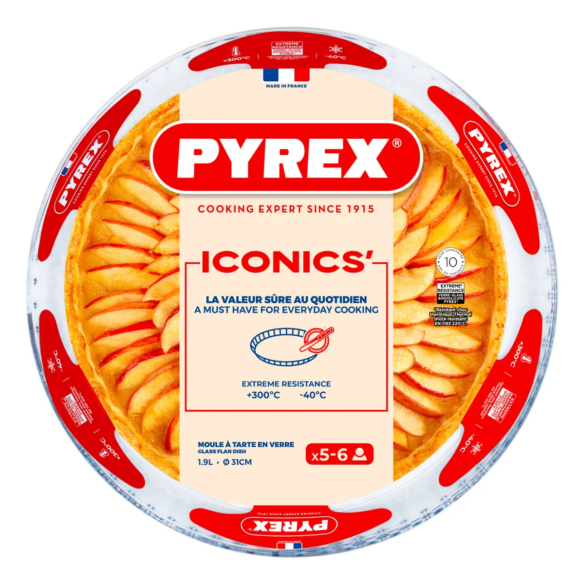 Форма для випічки Pyrex боросилікатне скло кругла 31 см