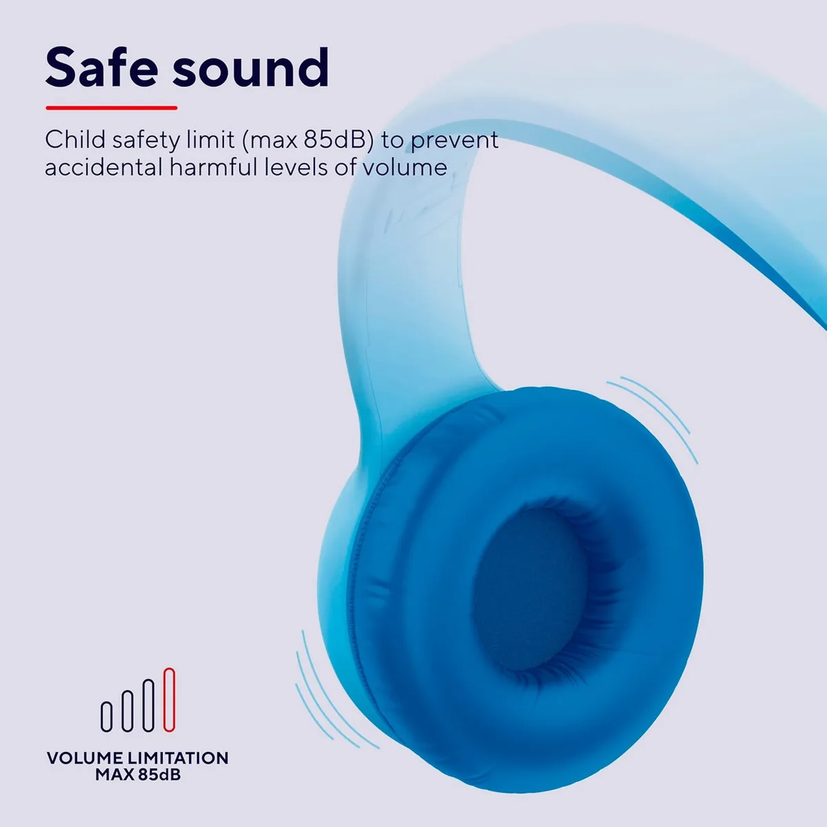 Наушники On-ear Trust Nouna Kids, беспроводные, с микрофоном, синие.