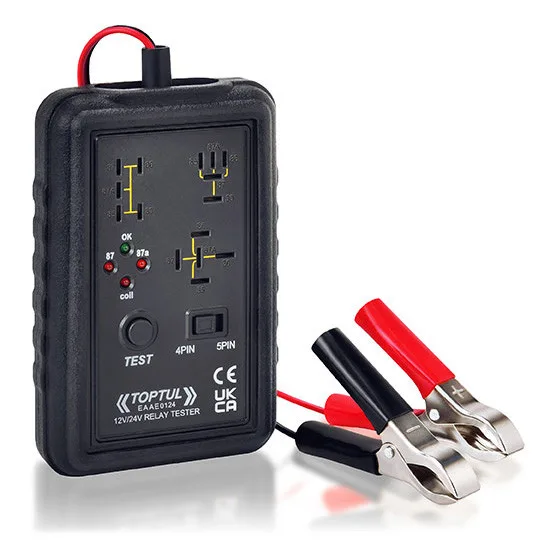 Тестер автомобільних реле TOPTUL EAAE0124 12V 24V 4pin 5pin компактний