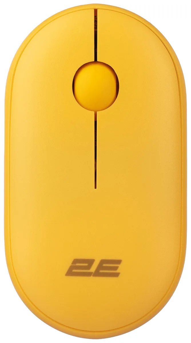 Миша 2E MF300 Silent, WL/BT, жовтий
